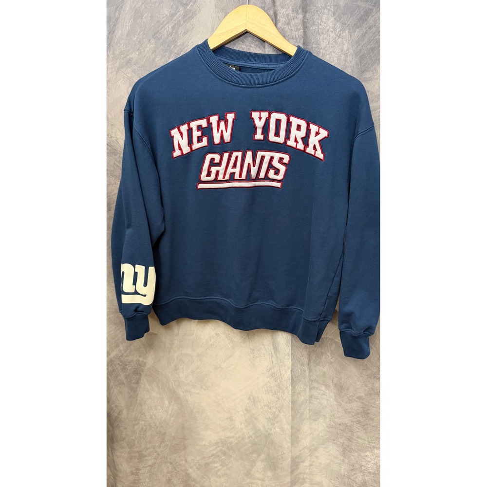Zara‎ NFL New York Giants Sweatshirt Blue Crew Neck Pullover Womens XL